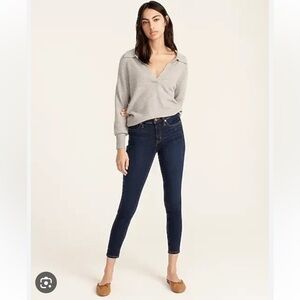 J. Crew 🖤 Toothpick Dark Blue Stretch Mid Rise Crop Ankle Jeans, Sz. 28 or 6